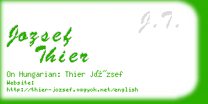 jozsef thier business card